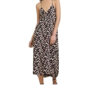 Talula Aritzia Cosimo floral sleeveless backless dress Sz 2 excellent condition